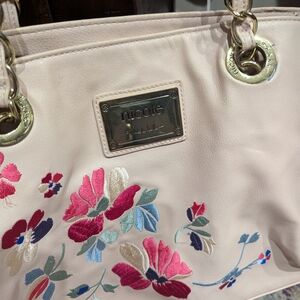 Nicole Miller Pink Floral Embroidered Women's Bag